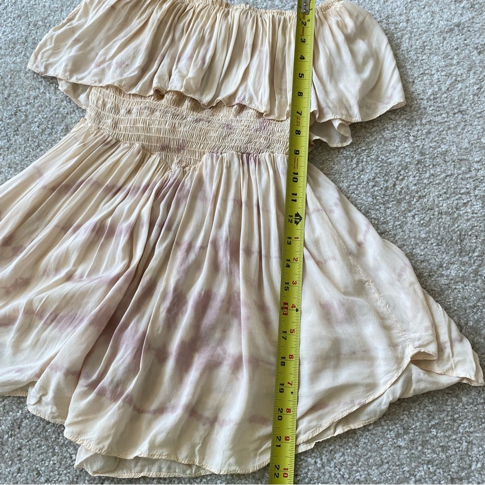 Blue Life Skort Dress Romper Womens Size Small Pink Tie Dye Strapless Boho - Picture 9 of 9